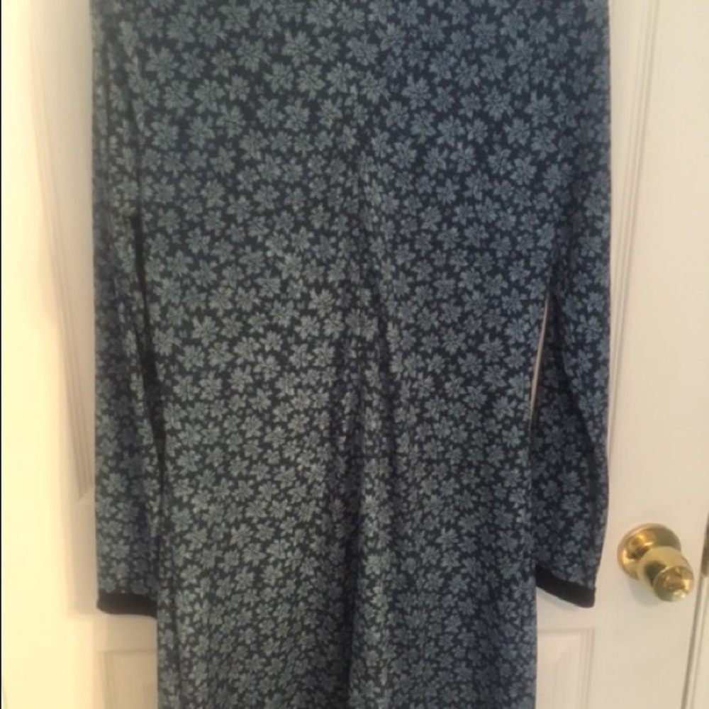 KORS Michael Kors Blue Long Sleeve Sheath Dress Midi